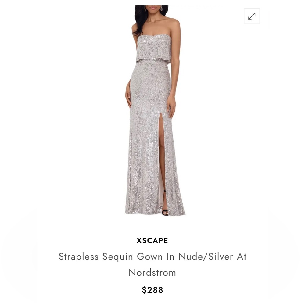Xscape Sequin Embellished Long Gown
